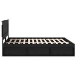 vidaXL Cadre de lit avec tête de lit Noir 180 x 200 cm Pin massif