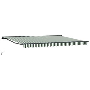 vidaXL Auvent rétractable électrique Vert  Blanc  Anthracite 4 × 3 5 m