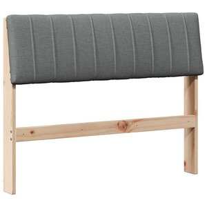 vidaXL Tête de lit capitonnée Gris foncé 100 cm Pin massif