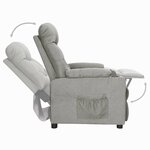 vidaXL Fauteuil inclinable Gris clair Tissu