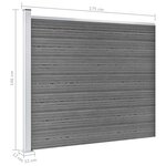 vidaXL Ensemble de panneau de clôture WPC 699x146 cm Gris