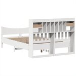 vidaXL Cadre de lit sans matelas blanc 150x200 cm bois de pin massif