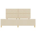 Cadre de lit VidaXL Crème 200x200 cm en tissu