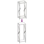 vidaXL Portant de bois chauffage vert olive 34x25x100 cm