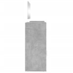 vidaXL Ensemble de coiffeuse 4 Pièces gris béton bois d'ingénierie