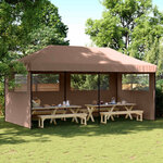 vidaXL Tente de fête 292 x 580 x 315 cm Marron Tissu Oxford