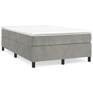 vidaXL Cadre de lit sans matelas gris clair 120x200 cm velours