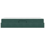 vidaXL Lit avec rangement et matelas Vert foncé 90 x 200 cm Velours