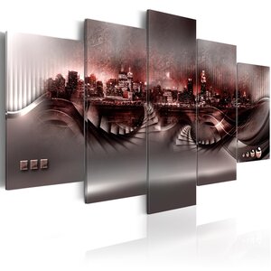 Tableau - crimson city l x h en cm 100x50