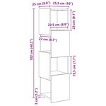 vidaXL Meuble d'angle Blanc 25 5x25x102cm Bois d'ingénierie