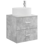 vidaXL Vanité de lavabo mural Gris béton 49 5 x 44 5 x 65 5 cm