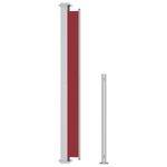 Vidaxl auvent latéral rétractable de patio 220x300 cm rouge