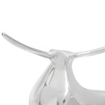 Sculpture de Taureau vidaXL Argent 37x44x17 cm Aluminium