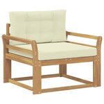 vidaXL Sofa de milieu extérieur Polyester Blanc