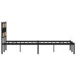 vidaXL Cadre de lit en métal sans matelas chêne sonoma 150x200 cm