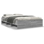 vidaXL Cadre de lit sans matelas sonoma gris 120x200cm bois ingénierie