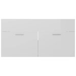 vidaXL Ensemble de meubles de salle de bain 2 Pièces blanc brillant