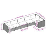 Salon de jardin meuble d'extérieur ensemble de mobilier 6 pièces avec coussins résine tressée marron 02_0016886