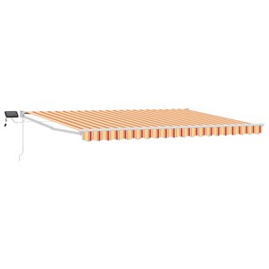 vidaXL Store rétractable manuel avec LEDs Multicolore 5 x 3 m