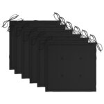 vidaXL Chaises de jardin avec coussins lot de 6 Bois d'acacia massif