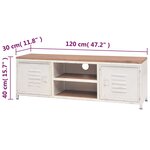 vidaXL Meuble TV 120x30x40 cm Blanc