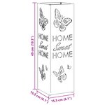 vidaXL Porte-parapluies Blanc Métal Moyen Motifs décoratifs