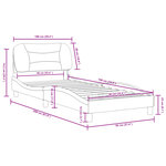 vidaXL Cadre de lit sans matelas taupe 90x190 cm tissu