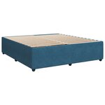 vidaXL Cadre de lit sans matelas bleu 200x200 cm velours