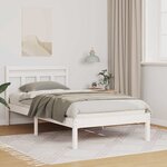 vidaXL Cadre de lit Blanc 100 x 200 cm Pin massif