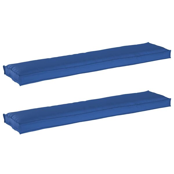 vidaXL Set de coussins de palette 2 Pièces Bleu royal 180 x 40 x 8 cm