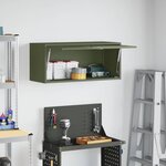 vidaXL Armoire murale pour garage Vert olive 80 x 33 x 35 cm