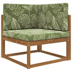 vidaXL Coussin de canapé d'extérieur 3 Pièces Modèle feuille Polyester
