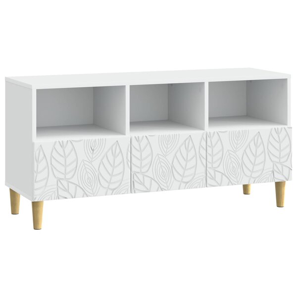 vidaXL Meuble TV 102 x 34 5 x 50 cm Blanc Bois d'ingénierie