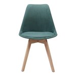 Lot de 4 chaises de salle à manger moderne design robuste velours côtelé vert foncé 03_0009827