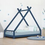 Lit tipi enfant TAHUKA 120 x 200 bleu marine