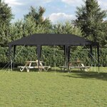 vidaXL Tente de fête Anthracite 600 x 400 x 266 cm Polyester  Acier