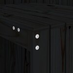 vidaXL Set de balcon 2 places noir bois de pin massif