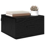 vidaXL Cabinet de chevet avec tiroir 2 Pièces Chêne noir 35 x 35 x 20 cm