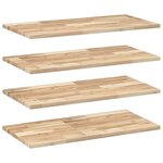 vidaXL Étagères flottantes 4 Pièces 80x40x2 cm acacia massif non traité
