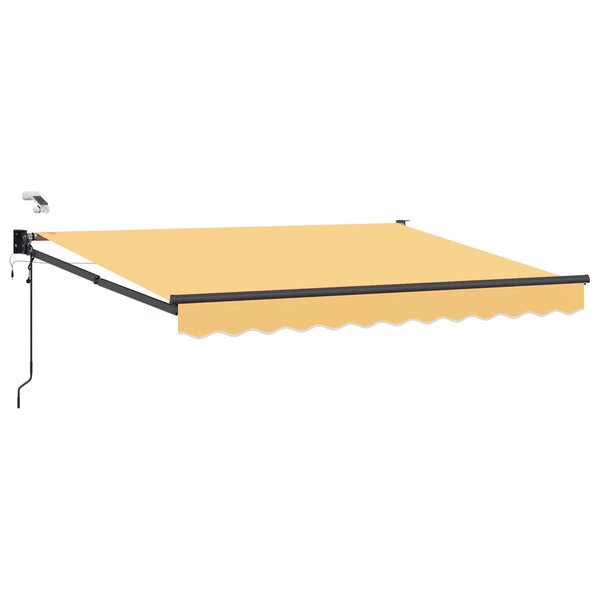 vidaXL Auvent rétractable électrique Sable 100  Polyester et Aluminium