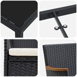 vidaXL Ensemble de salle à manger de jardin 9 pièces Rattan poly noir