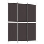 vidaXL Cloison de séparation 3 panneaux Marron 150x200 cm Tissu