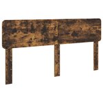 vidaXL Lit de Rangement Chêne fumé 180 x 200 cm Bois d'ingénierie