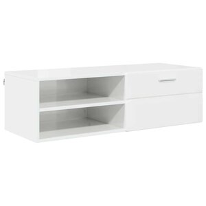 vidaXL Cabinet en Bois avec tiroir Blanc brillant 100 5 x 39 x 30 cm