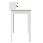 vidaXL Bureau Blanc 110x50x93 cm Bois massif de pin