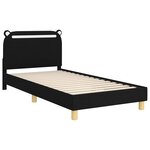 vidaXL Cadre de lit pour enfants avec tête de lit Noir 80 x 200 cm