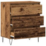 Buffet vidaXL avec tiroirs en bois ancien 60x35x70 cm en bois d'ingénierie