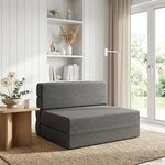 vidaXL Canapé-lit pliable Gris clair 70 x 72 x 60 cm Tissu