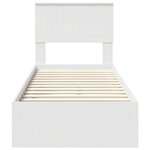 vidaXL Lit de Rangement Blanc 75 x 190 cm Bois d'ingénierie