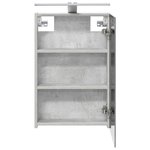 vidaXL Armoire Miroir de Salle de Bain Gris béton 40 x 10 5 x 60 5 cm